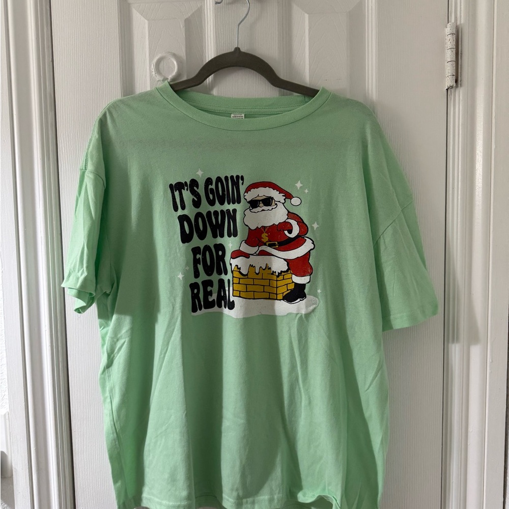Green Santa Graphic T-Shirt